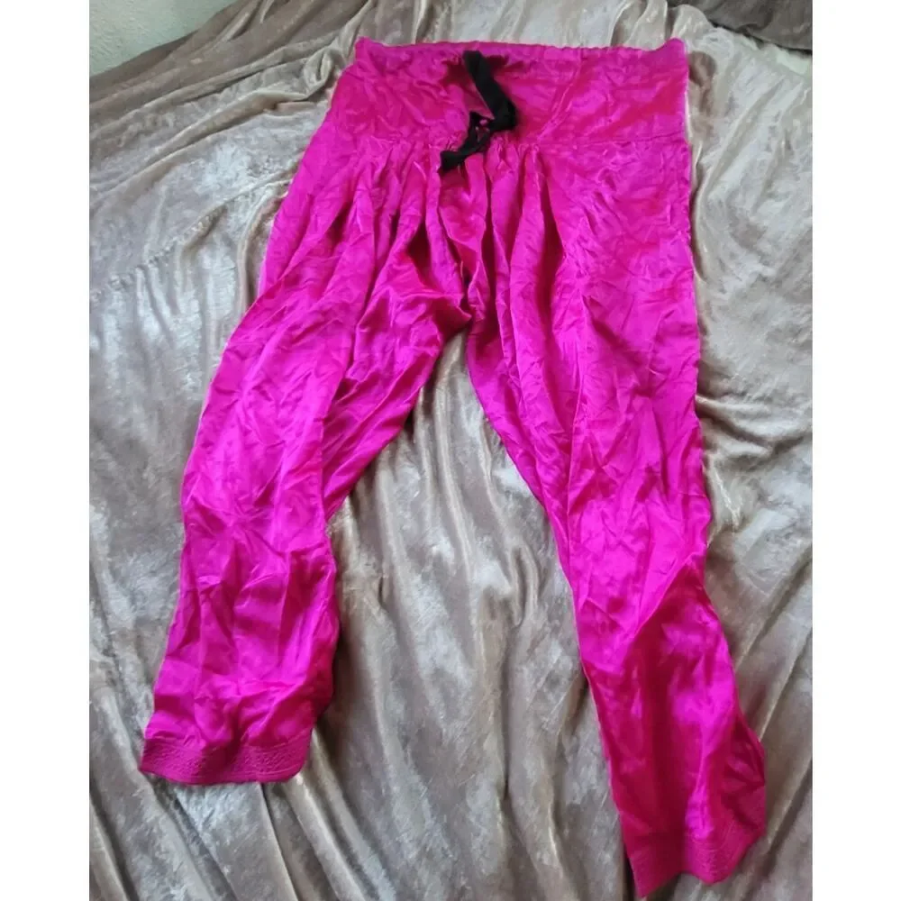 Hot Pink Bloomer Pants Circus Festival Satin One Size Largeish